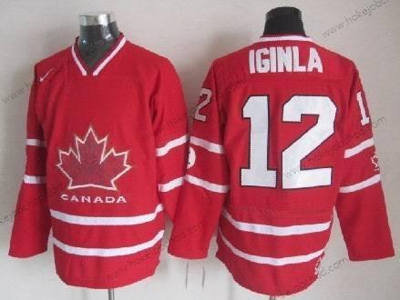 Nike Muž 2010 Olympics Kanada #12 Jarome Iginla Červené Dres