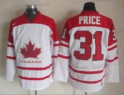 Nike Muž 2010 Olympics Kanada #31 Carey Price Bílý Dres