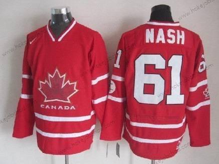 Nike Muž 2010 Olympics Kanada #61 Rick Nash Červené Dres