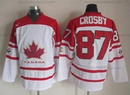 Nike Muž 2010 Olympics Kanada #87 Sidney Crosby Bílý Dres