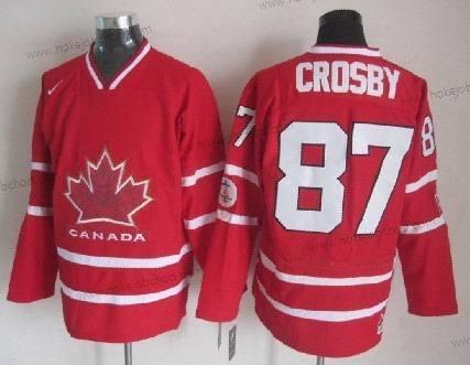 Nike Muž 2010 Olympics Kanada #87 Sidney Crosby Červené Dres