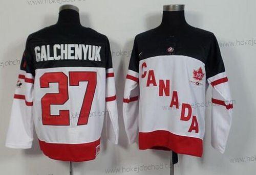 Nike Muž 2014/15 Tým Kanady #27 Alex Galchenyuk Bílý 100th Výročí Dres