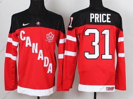 Nike Muž 2014/15 Tým Kanady #31 Carey Price Červené 100th Dres