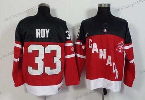 Nike Muž 2014/15 Tým Kanady #33 Patrick Roy Retired Hráč Červené 100th Výročí Dres