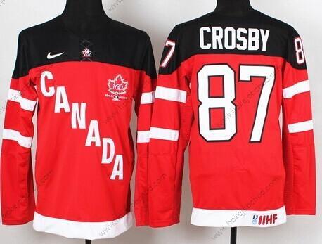 Nike Muž 2014/15 Tým Kanady #87 Sidney Crosby Červené 100th Dres