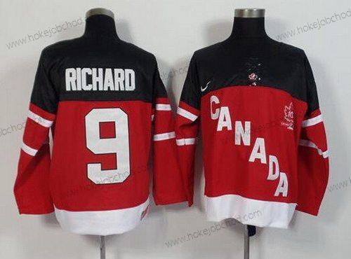 Nike Muž 2014/15 Tým Kanady #9 Maurice Richard Retired Hráč Červené 100th Výročí Dres