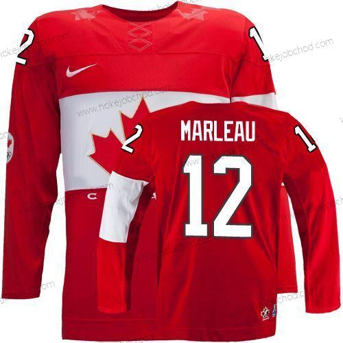 Nike Muž 2014 Olympics Kanada #12 Patrick Marleau Červené Dres