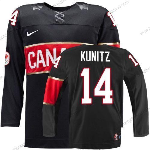 Nike Muž 2014 Olympics Kanada #14 Chris Kunitz Černá Dres