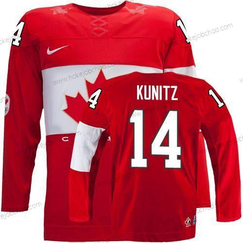 Nike Muž 2014 Olympics Kanada #14 Chris Kunitz Červené Dres