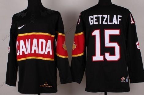 Nike Muž 2014 Olympics Kanada #15 Ryan Getzlaf Černá Dres