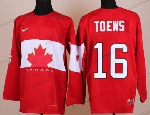 Nike Muž 2014 Olympics Kanada #16 Jonathan Toews Červené Dres