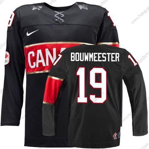 Nike Muž 2014 Olympics Kanada #19 Jay Bouwmeester Černá Dres