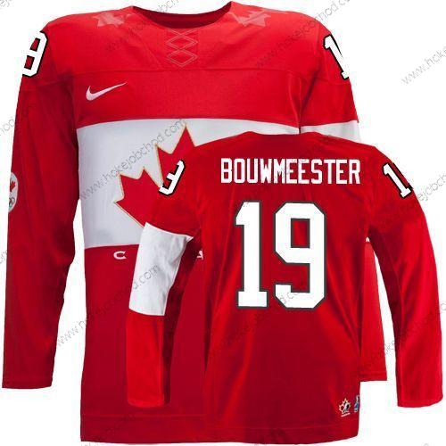 Nike Muž 2014 Olympics Kanada #19 Jay Bouwmeester Červené Dres