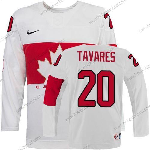 Nike Muž 2014 Olympics Kanada #20 John Tavares Bílý Dres