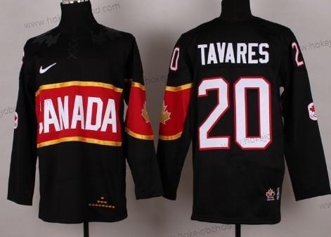 Nike Muž 2014 Olympics Kanada #20 John Tavares Černá Dres