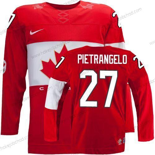 Nike Muž 2014 Olympics Kanada #27 Alex Pietrangelo Červené Dres