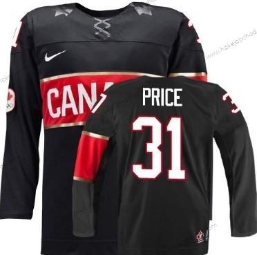 Nike Muž 2014 Olympics Kanada #31 Carey Price Černá Dres