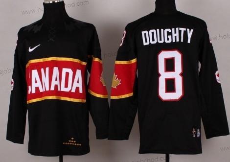 Nike Muž 2014 Olympics Kanada #8 Drew Doughty Černá Dres