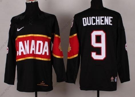 Nike Muž 2014 Olympics Kanada #9 Matt Duchene Černá Dres