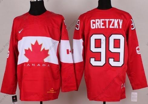 Nike Muž 2014 Olympics Kanada #99 Wayne Gretzky Červené Dres