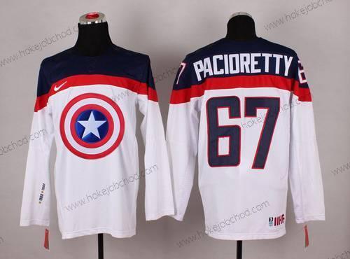 Nike Muž 2015 Tým USA #67 Max Pacioretty Captain Amerika Bílý Dres