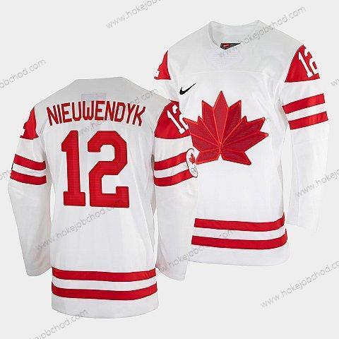 Nike Muž Joe Nieuwendyk Kanada Hokejový Bílý 2022 Zimní Olympic #12 Salt Lake City Dres