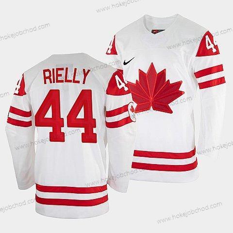 Nike Muž Morgan Rielly Kanada Hokejový Bílý 2022 Beijing Zimní Olympic #44 Domácí Dres