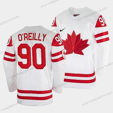 Nike Muž Ryan O’Reilly Kanada Hokejový Bílý 2022 Beijing Zimní Olympic #90 Domácí Dres