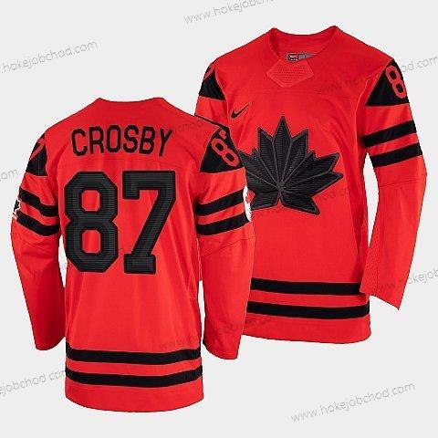 Nike Muž Sidney Crosby Kanada Hokejový Červené 2022 Beijing Zimní Olympic #87 Venkovní Rrplica Dres