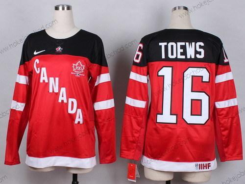 Nike Žena 2014/15 Tým Kanady #16 Jonathan Toews Červené 100th Dres