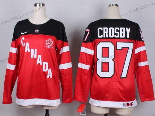 Nike Žena 2014/15 Tým Kanady #87 Sidney Crosby Červené 100th Dres