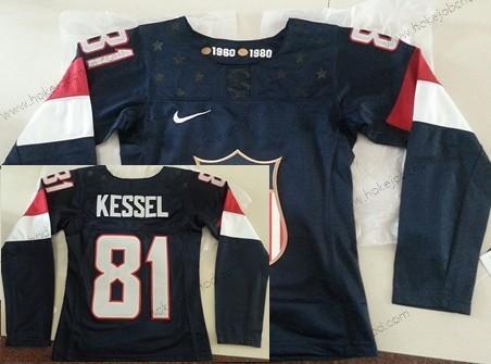 Nike Žena 2014 Olympics USA #81 Phil Kessel Námořnictvo Modrý Dres