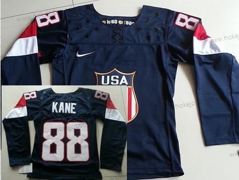 Nike Žena 2014 Olympics USA #88 Patrick Kane Námořnictvo Modrý Dres