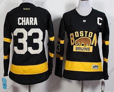 Žena Boston Bruins #33 Zdeno Chara Reebok Černá 2016 Zimní Klasický Premier Dres