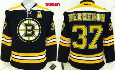 Žena Boston Bruins #37 Patrice Bergeron Černá Dres