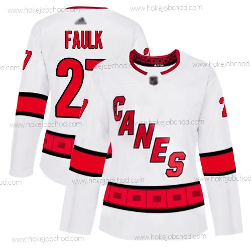 Žena Carolina Hurricanes #27 Justin Faulk Bílý Road Autentické Sešitý Hokejový Dres