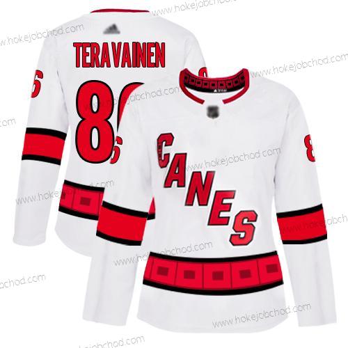 Žena Carolina Hurricanes #86 Teuvo Teravainen Bílý Road Autentické Sešitý Hokejový Dres