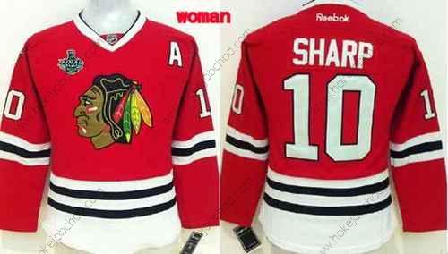 Žena Chicago Blackhawks #10 Patrick Sharp 2015 Stanley Cup Červené Dres