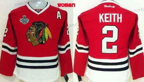 Žena Chicago Blackhawks #2 Duncan Keith 2015 Stanley Cup Červené Dres