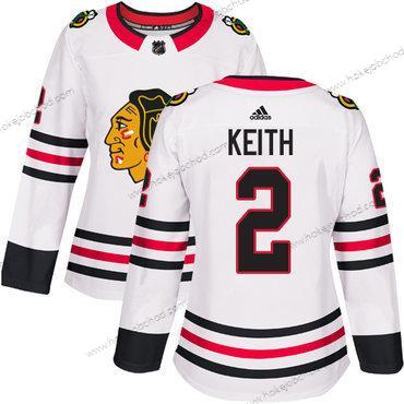 Žena Chicago Blackhawks #2 Duncan Keith Bílý Road Autentické Sešitý Hokejový Dres