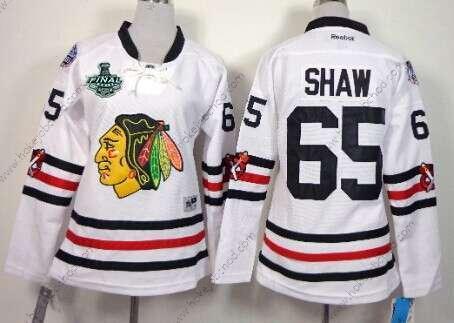 Žena Chicago Blackhawks #65 Andrew Shaw 2015 Stanley Cup 2015 Zimní Klasický Bílý Dres