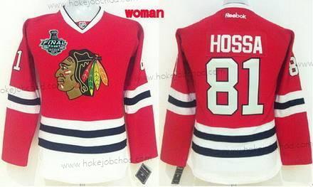 Žena Chicago Blackhawks #81 Marian Hossa 2015 Stanley Cup Červené Dres