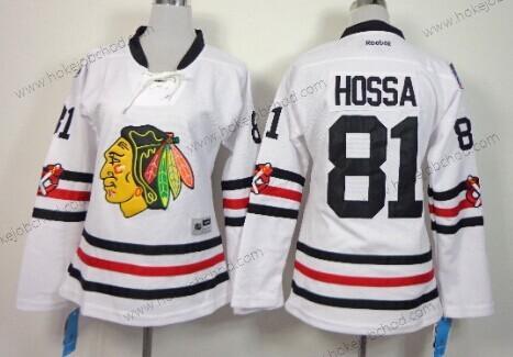 Žena Chicago Blackhawks #81 Marian Hossa 2015 Zimní Klasický Bílý Dres