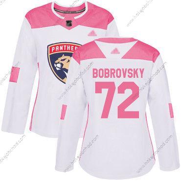 Žena Florida Panthers #72 Sergei Bobrovsky Bílý Růžový Autentické Sešitý Hokejový Dres