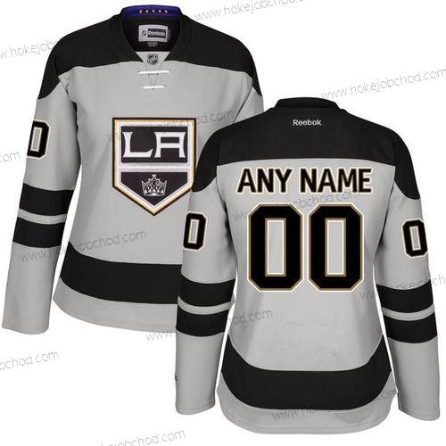 Žena Los Angeles Kings Přizpůsobené Šedá Náhradní Sešitý NHL Reebok Hokejový Dres