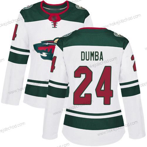 Žena Minnesota Wild #24 Matt Dumba Bílý Road Autentické Sešitý Hokejový Dres