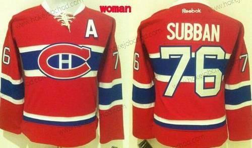 Žena Montreal Canadiens #76 P.K. Subban Reebok Červené 2015-16 Domácí Premier Dres