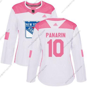 Žena New York Rangers #10 Artemi Panarin Bílý Růžový Autentické Sešitý Hokejový Dres