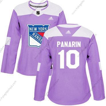 Žena New York Rangers #10 Artemi Panarin Nachový Autentické Bojuje proti rakovině Sešitý Hokejový Dres