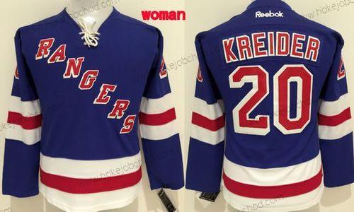 Žena New York Rangers #20 Chris Kreider Modrý Dres